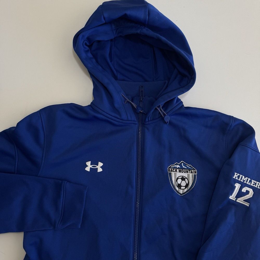 Under Armour Men's Full Zip Hooded Jacket Black Mountain Soccer‎